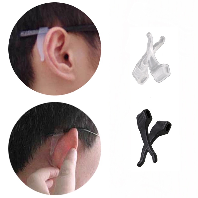 10Pairs/Lot Top Qualified Eyewear Grips/ Silicone Anti-Skid Holder For Glasses Accessories