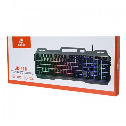 KYB-014 Keyboard Gamer Professional Gaming Kabel RGB Backlit Lampu LED Perpaduan Metal PC L