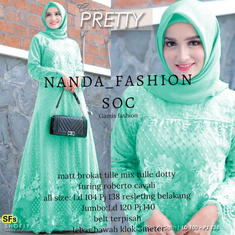 COD] ADA JUMBO gamis brukat terbaru 2021 mewah Size L XL XXL / Gamis Muslim Farasya / Maxi Brukat Se