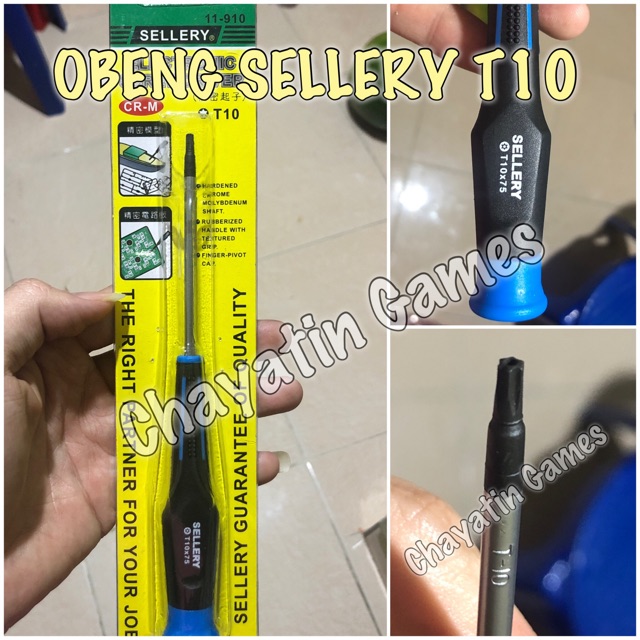 Obeng Sellery T10x75 ( 11-906 ) - Obeng Sellery T10 Ada Lubang Tengah