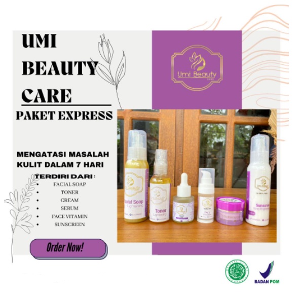 Cream UUBC Paket Brightening Complete||Paket Express|| Facial Soap || Cream All in One || Toner || Serum || Face Fitamin || Sunscren||UBC UMI