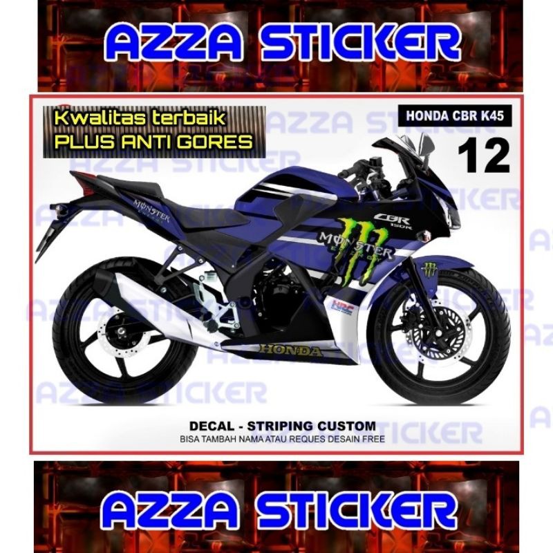 Sticker Striping Decal CBR150 K45 Full Body, Sticker Decal CBR150 K45 Full Body, Decal CBR150 K45 12