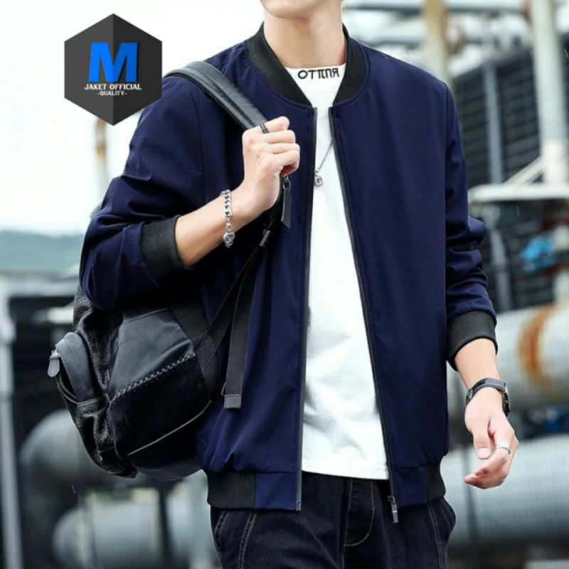 jaket bomber pria / jaket casual pria / jaket pria Hijau army-XL