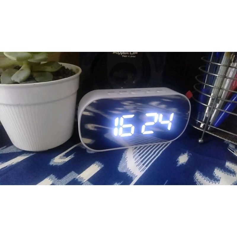 Jam Meja Digital Alarm LED Mirror Clock SONIFER