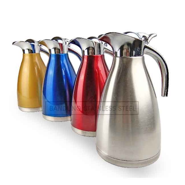 termos air teh kopi stainless steel 1.5 liter 2 liter vacuum panas dingin elegan