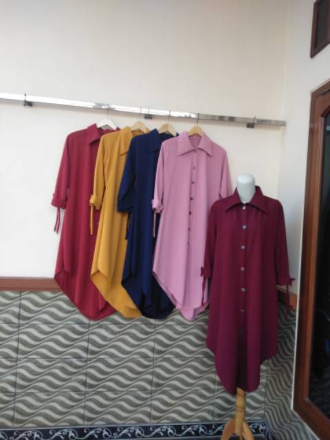 PROMO,Tunik Polos KATUN premium,Rizqi Collection