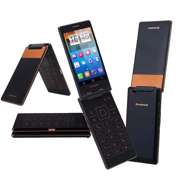 SMARTPHONE ANDROID FLIP ( LENOVO A588T - BLACK GOLD ) QUAD CORE 1,3 GHz MEWAH ELEGAN STYLE PREMIUM