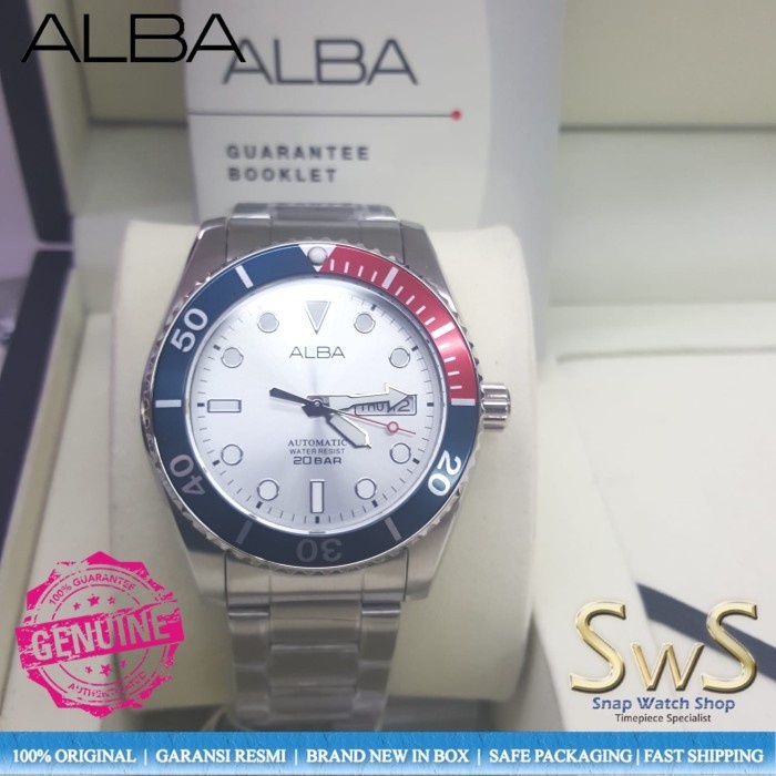 Jam Tangan Pria Alba Automatic AL4295X1 AL4295 43 mm Original Resmi