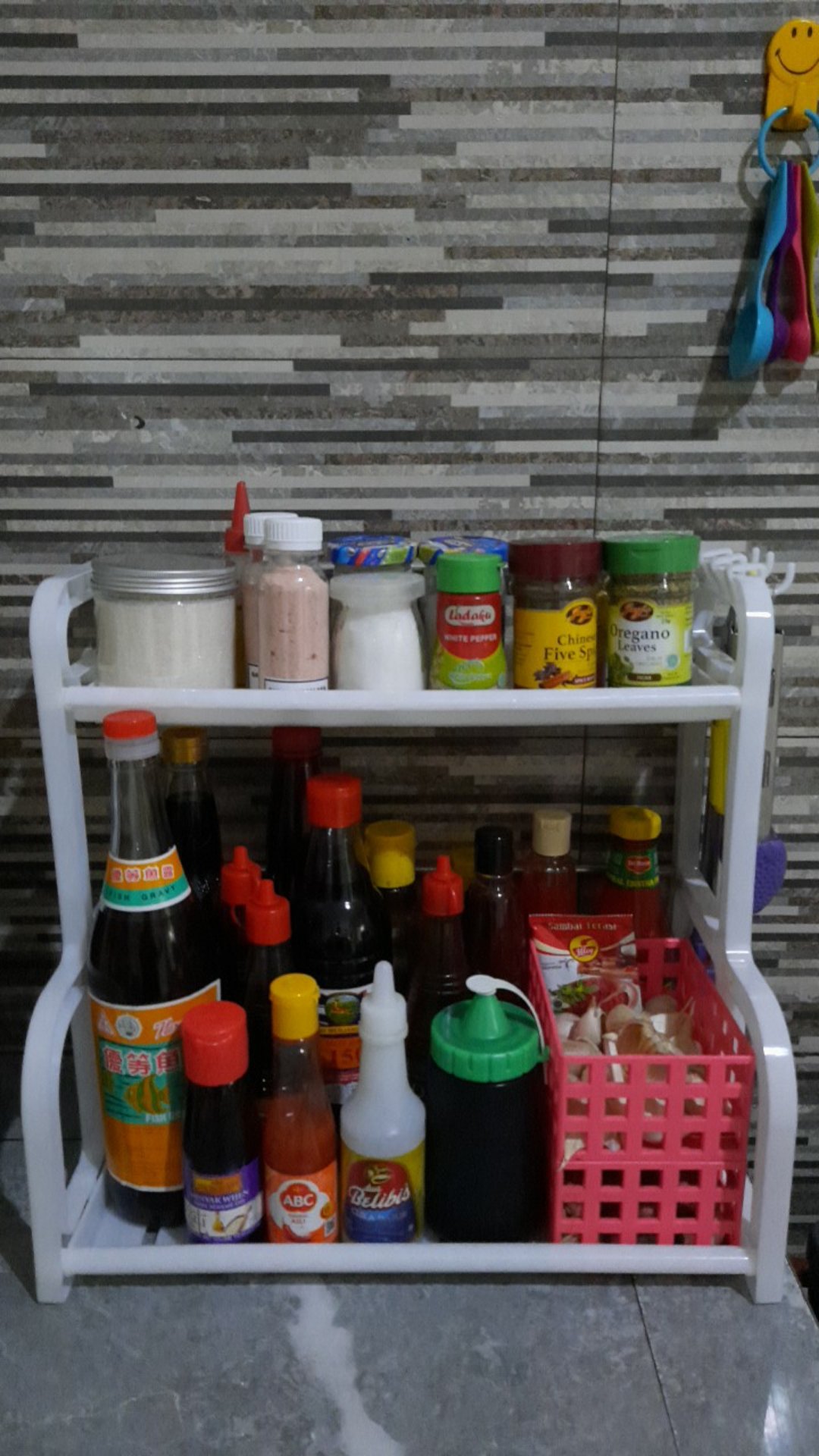 Tkis Rak Dapur Kamar Mandi Bumbu Perlengkapan Dapur Sabun Cuc-205