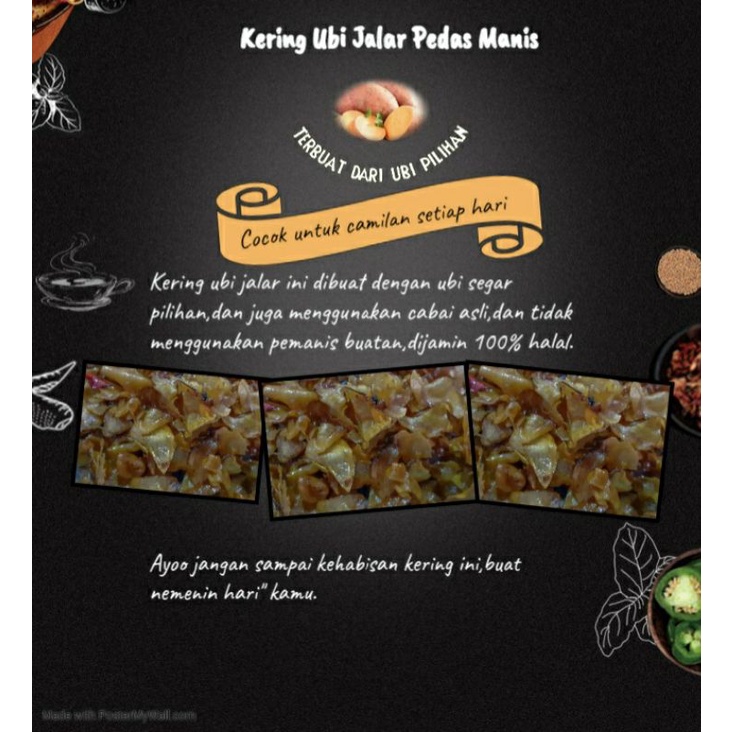 

Kering ubi jalar pedas manis