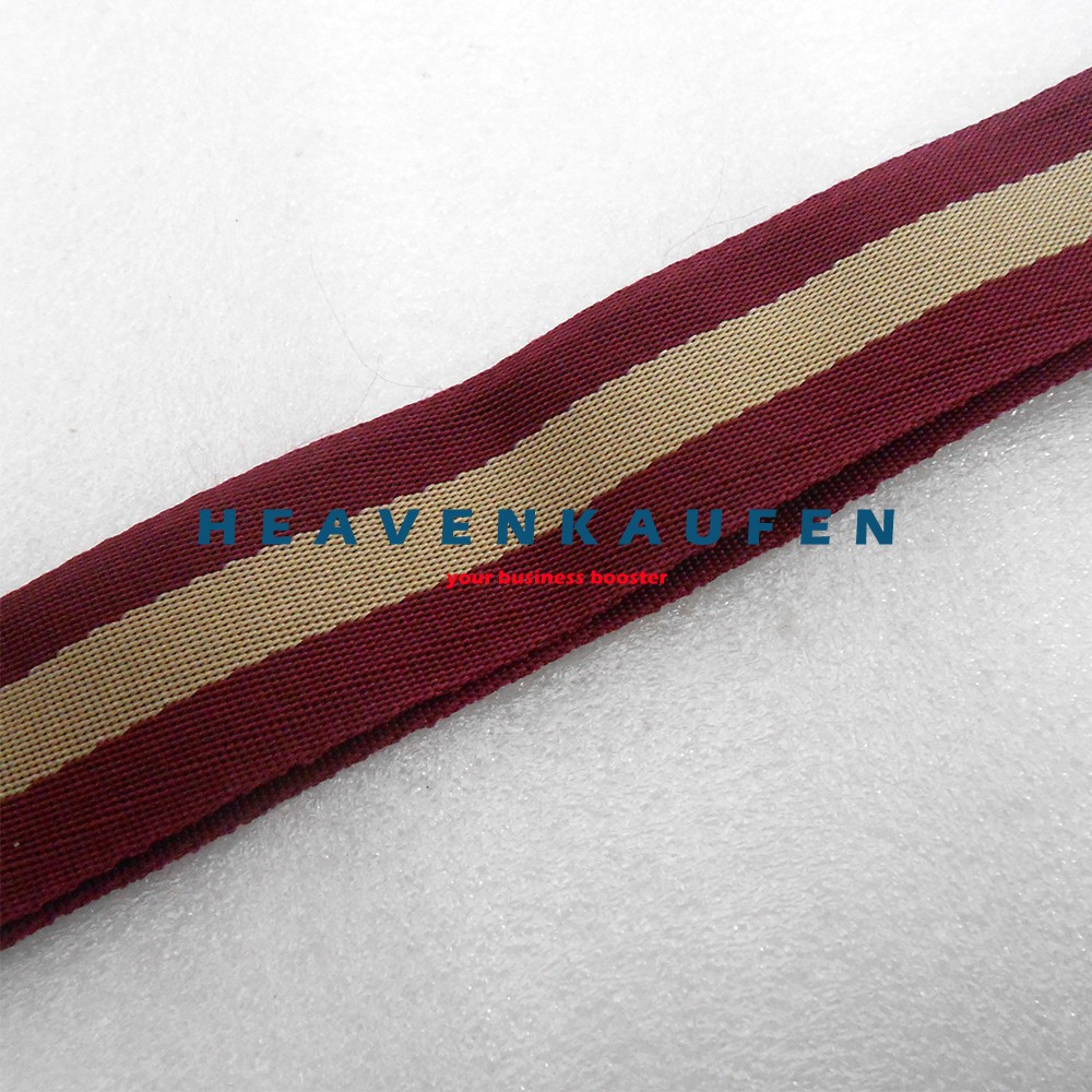 Strap Tas / Tali Selempang Tas Unisex Merah Hati Maroon Strip Cream Lebar 3,8 cm Kait Besi ATG