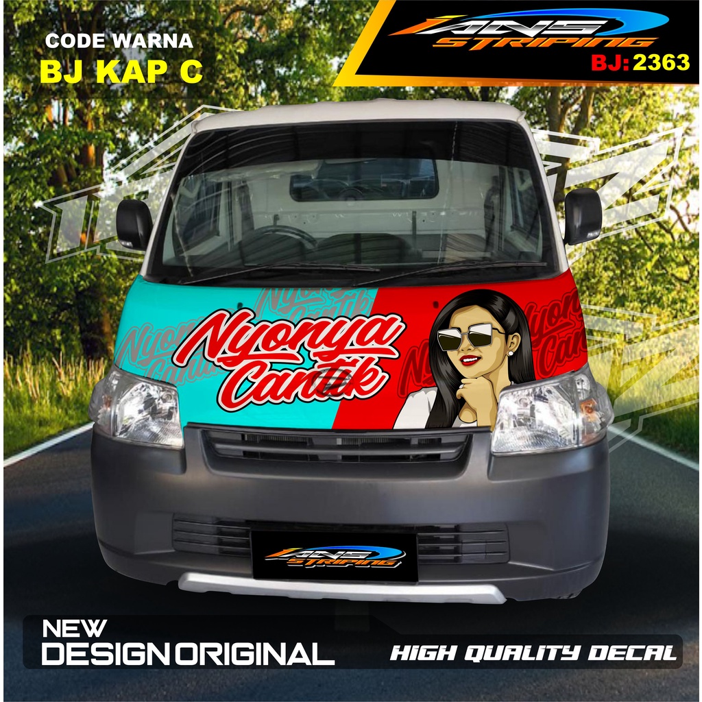 STICKER KAP KABIN DEPAN MOBIL GRANMAX PICK UP / VARIASI STIKER KABIN DEPAN PICK UP / DECAL STIKER KABIN CARRY PICK UP L300 DLL