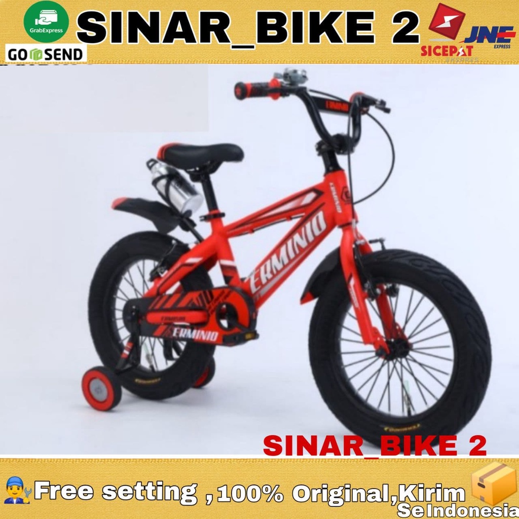 Sepeda Anak Laki BMX ERMINIO UK. 12 16 18 Inch Ban Jumbo