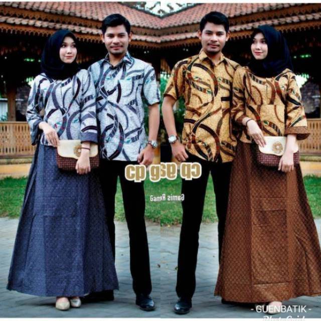 CP GAMIS TRUNTUM 2696 - GAMIS PEPLUM RUMBAI Original batik bisa COUPLE