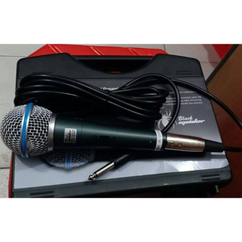 Mic Kabel Black Spider BETA-58 KRE / Mikrofon Microphone Karaoke Speaker