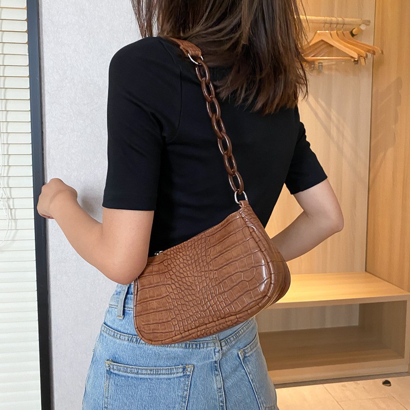 Shoulder Bag Mini Croco Fashion Wanita Tas Selempang Wanita Korea Import Tas Pesta Bahu Slempang Sling Bag Slingbag Shoulder Bag Wanita - Tas Batam Import - Tas Croco - SL45