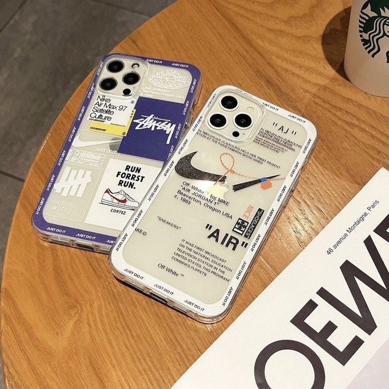 【Ready Stock】 Camera Lens protector For iPhone 14 11 11Pro 11ProMax iPhone 13 12 Pro Max iPhone 7 8 6Plus 6sPlus 7Plus 8Plus X XS XR XSMax Transparent Tide Brand Fashion Side Printing High Quality Soft Silicone TPU Anti-drop Anti-dirty Phone Casing Cover