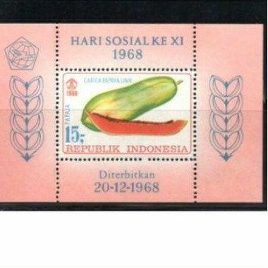 

Souvenir Sheet Perangko Indonesia Hari Sosial 1968