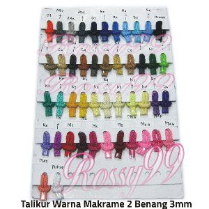 Talikur warna warni tali kur makrame rajut tas rajutan gelang tali serot aksesoris handycraft bahan