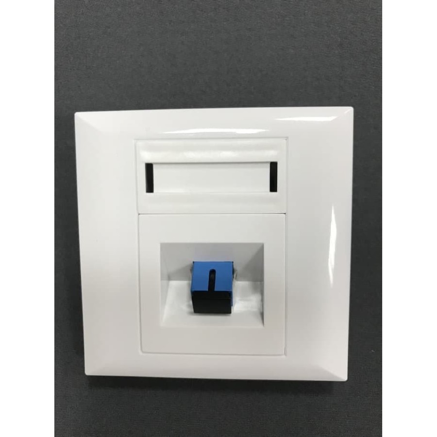 Face Plate 1 Core SC+Adapter SM FTTH / roset tanam SC