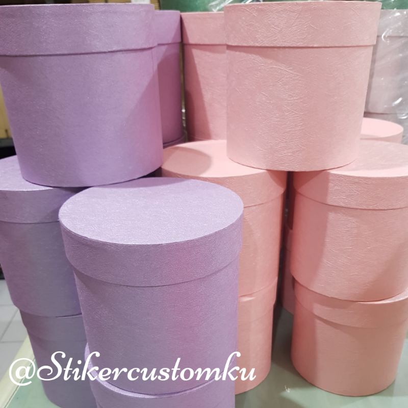 

Bloom Box Flower Bulat Kotak Kado Kotak Bunga 10x12cm