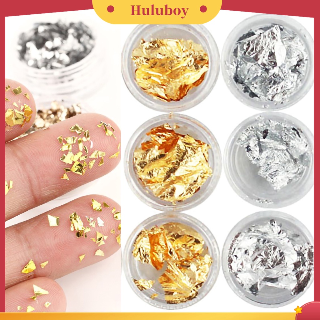 Huluboy Huluboy♡ 12pcs Kertas Foil Pelindung Kuku Untuk Pedicure