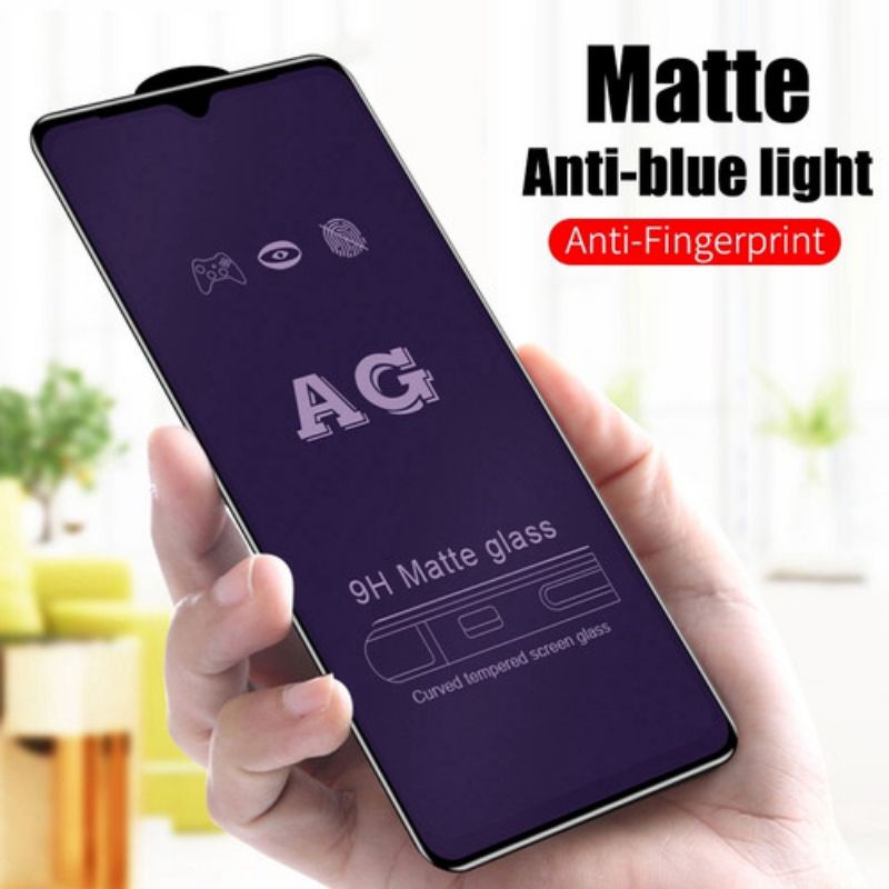 TEMPERED GELAS MATTE BLUE (A6)9H(Oppo A12/Oppo A12S/Oppo A12SE/Oppo A15/Oppo A15S)