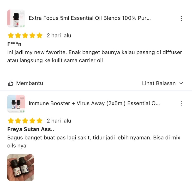 BLISS SCENTS Paket Lavender + Eucalyptus + Lemongrass Essential Oil Aromaterapi 100% Murni Therapeutic Grade Aromatherapy