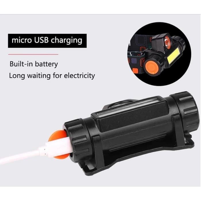 { OMG } SENTER KEPALA HIGH POWER CHARGER USB / SENTER KEPALA 5 MATA LED / HEADLAMP CREE