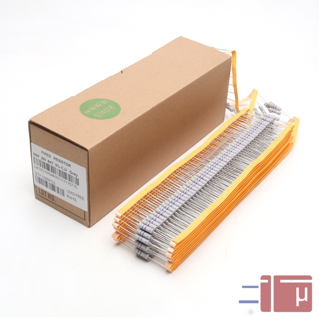 Resistor 4K7 4.7K 2W Metal Oxide 5% Taiwan Kaki Tembaga