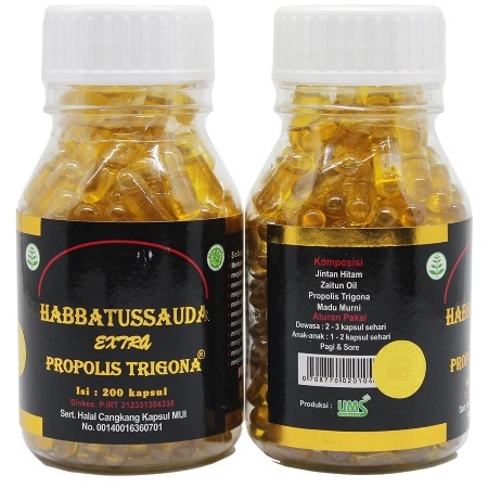 HABBATUSSAUDA TRIGONA / habbatussauda extra propolis trigona / propolis trigona 200 kapsul || UMS HA