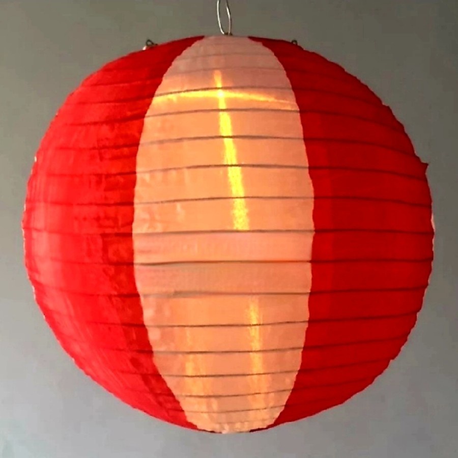 Lampion Outdoor Merah Putih Dekorasi 17 Agustus Lampion Kain Parasut