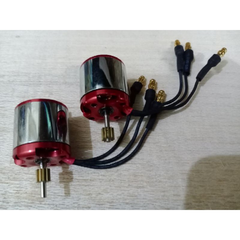 Replacement 370 Motor Size Coaxial Heli Brushless C-20 3000kv with 12T gear pinions