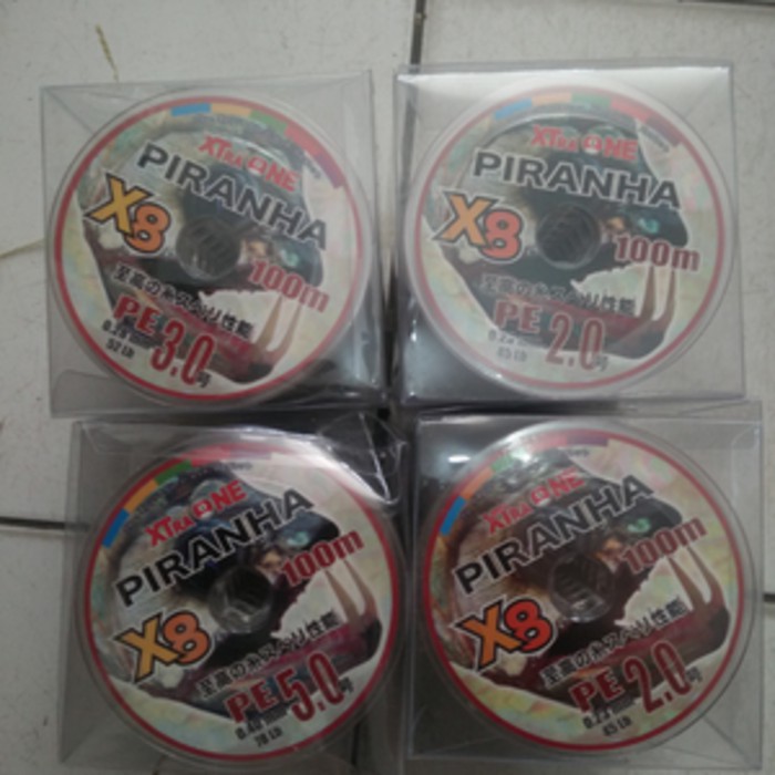 SUPER SALE PE Braid X8 Xtra One Piranha 100M Murah Berkualitas