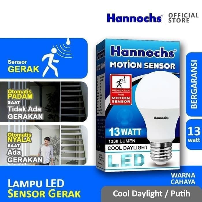 Lampu LED Hannochs Motion Sensor 13w 13 watt deteksi gerakan