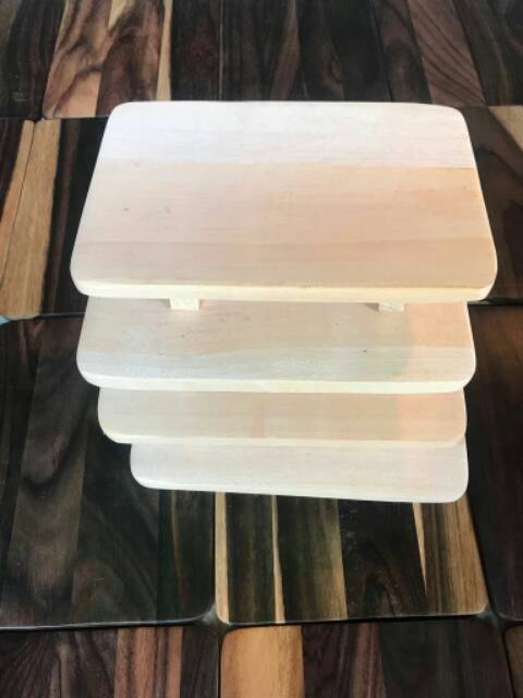 Talenan Kayu 27X18cm Kotak Kaki Kayu Pinus Halus