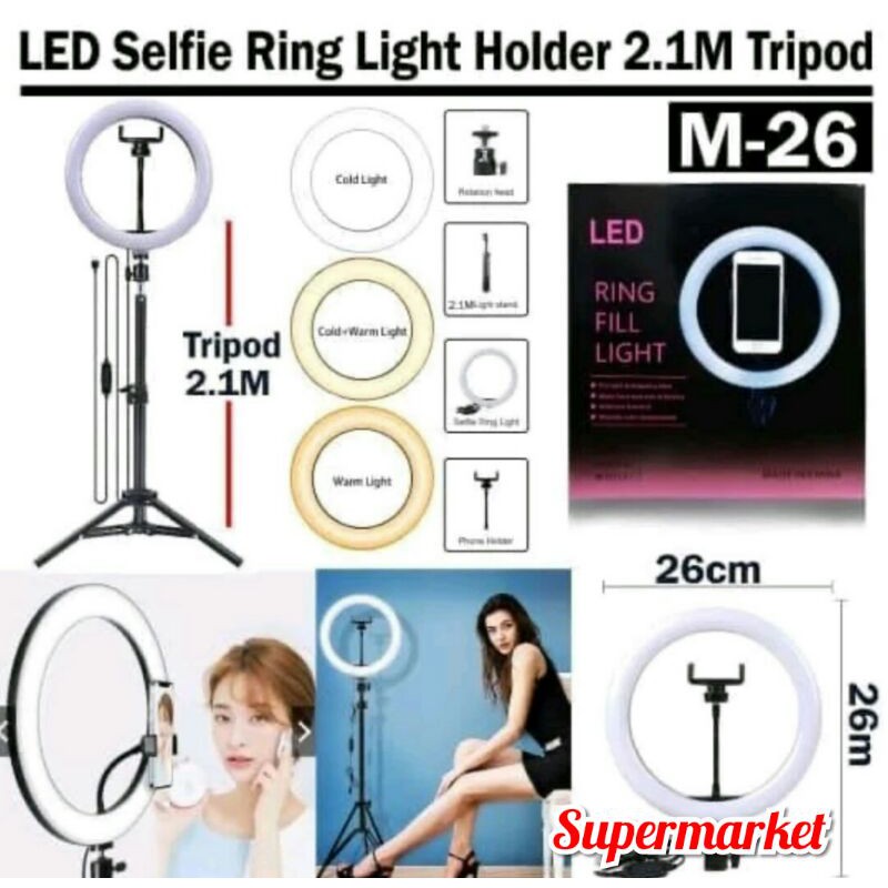 Ringh Light 26cm &amp; Light Tripod 26cm &amp; Light Tripod 2m selfie Vlogger Streamer