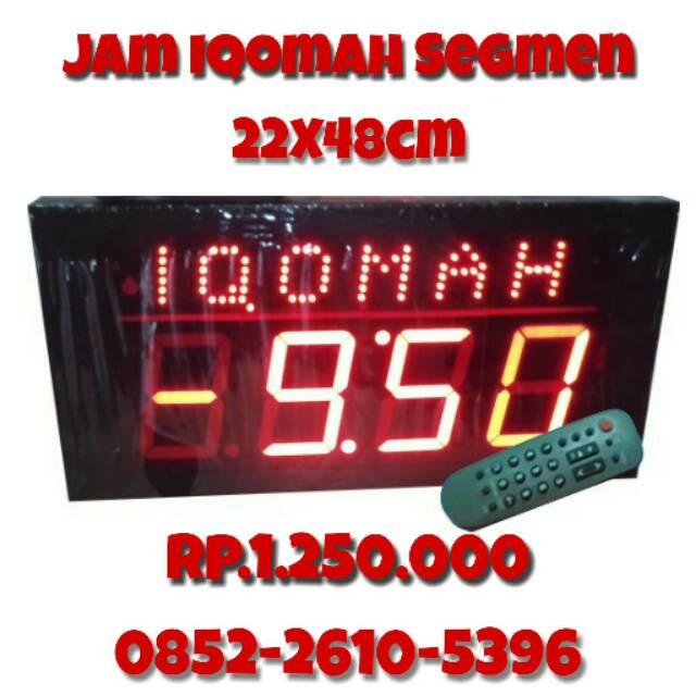 jam iqomah segmen / jam digital masjid /jam dinding digital