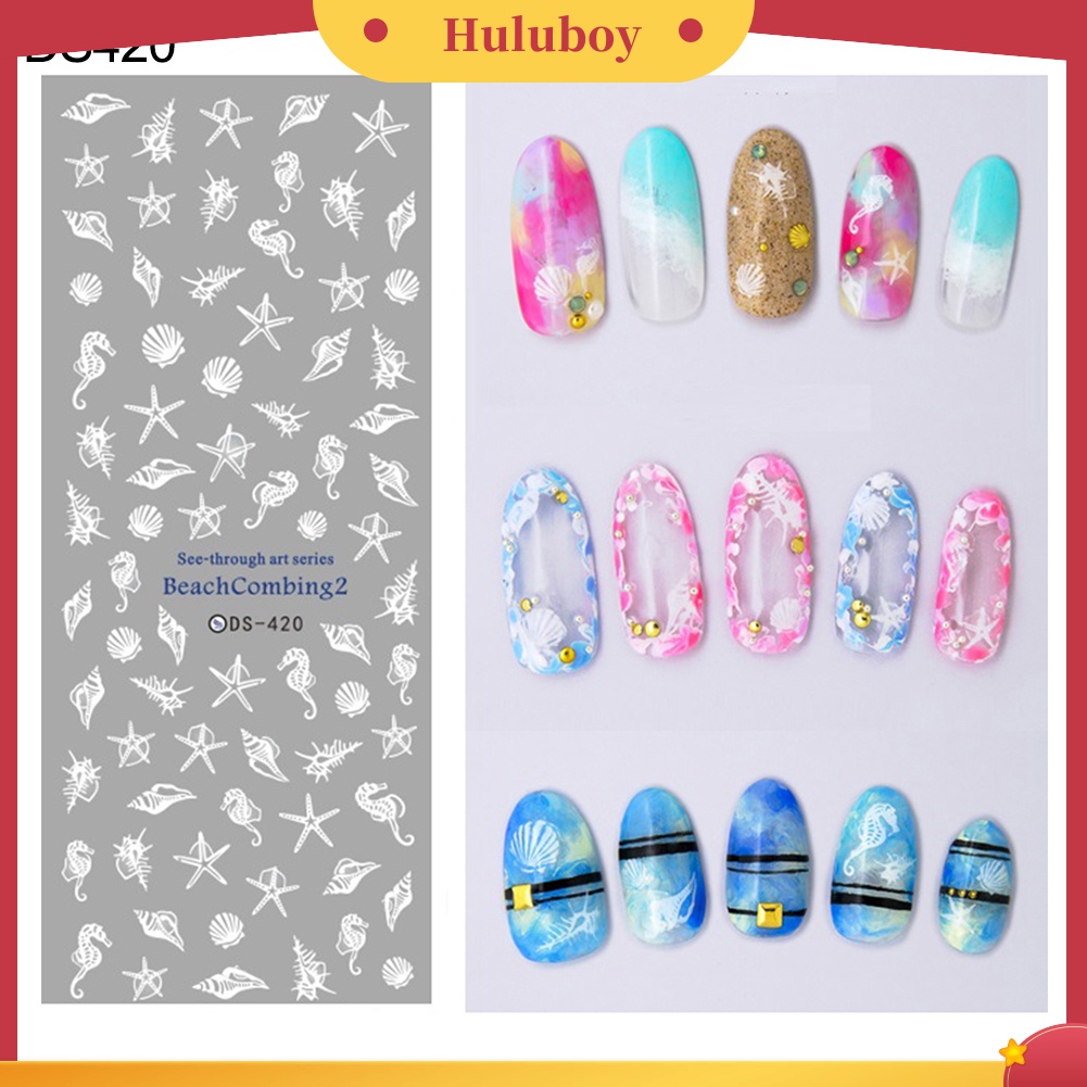 Huluboy Huluboy♡ Stiker Kuku Motif Bunga Butterfly Kembang Api Untuk Manicure