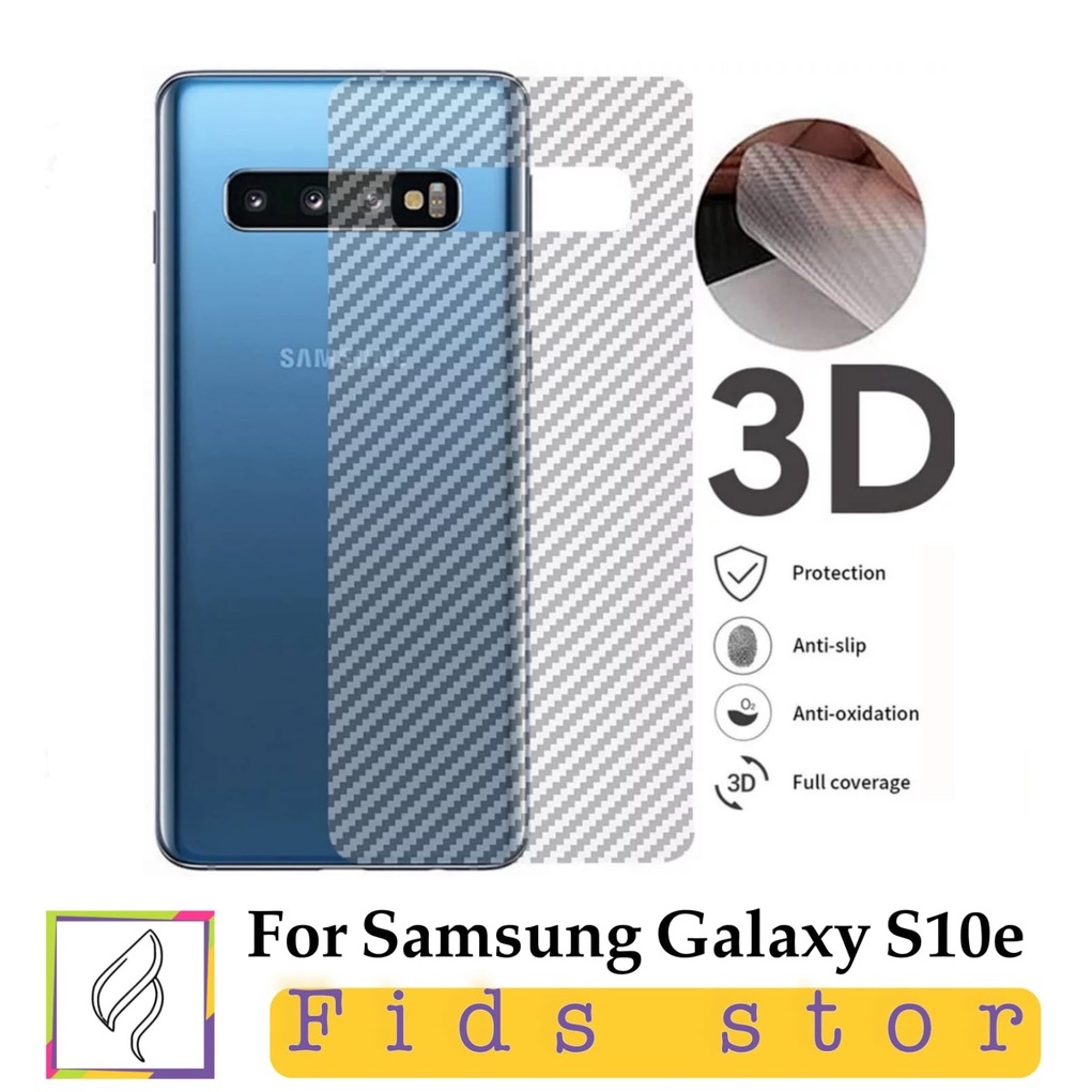 PROMO Garskin Carbon SAMSUNG S10 | Samsung S10+ | Samsung S10e Anti Gores Pelindung Belakang HP