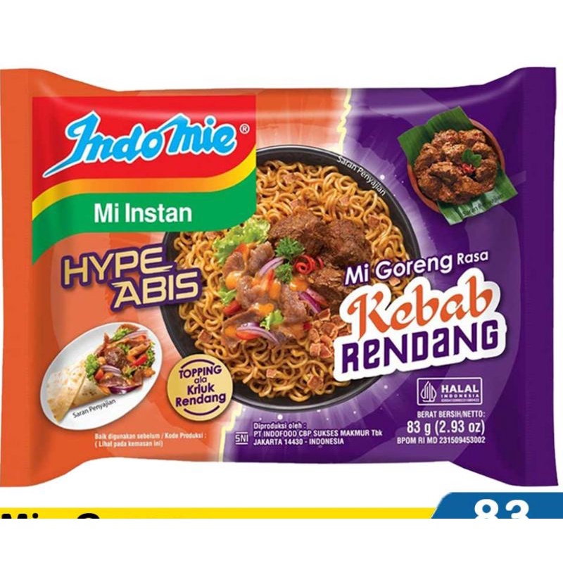 

indomie hyperabiz rasa kebab rendang isi 5 pcs