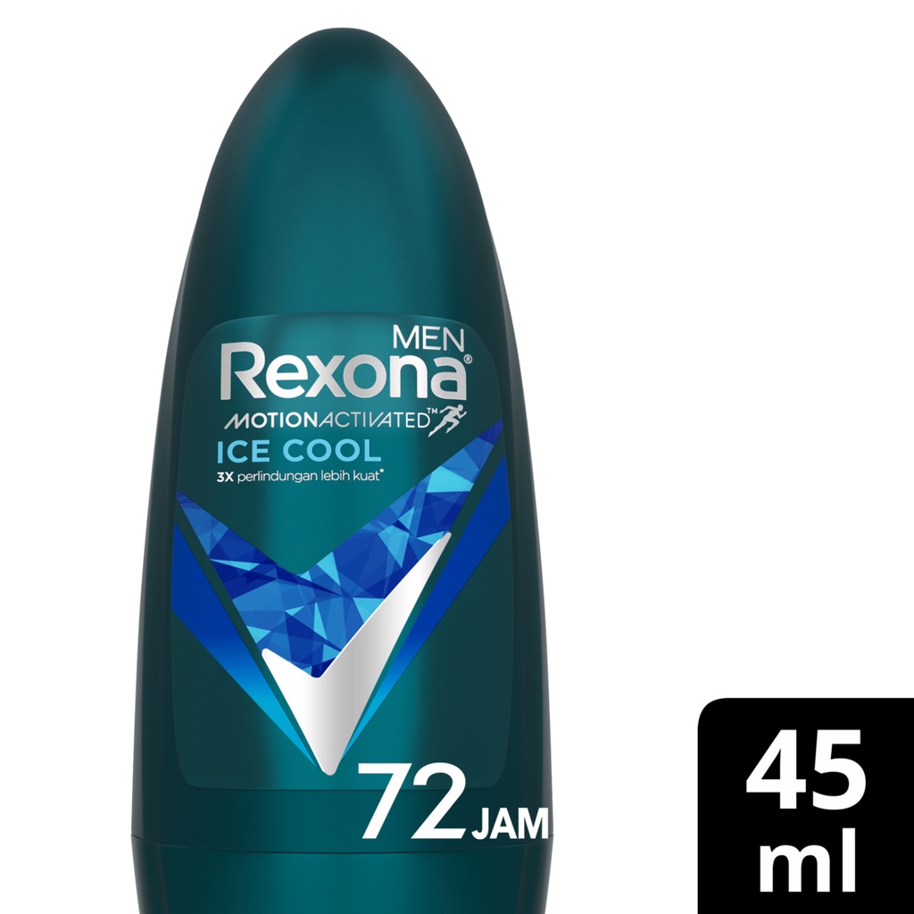Rexona Men Deodorant Roll On Deodorant Pria Ice Cool 45Ml