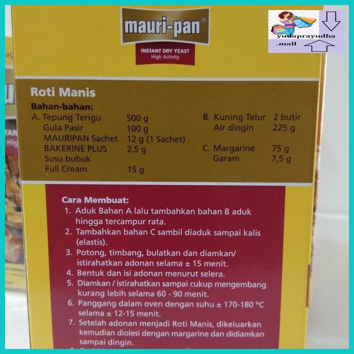 

54Etr7U- Mauri Pan Instant Ragi Dry Yeast 4 X 12 Gram 9Uhhjt7-
