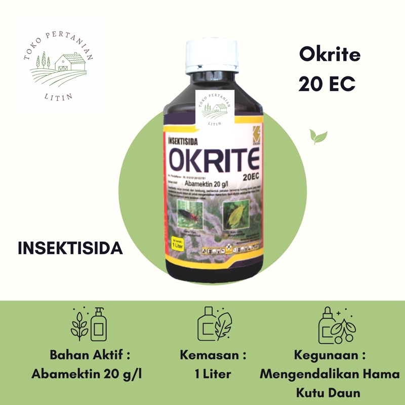 Okrite 20 EC - 1 Liter ( Insektisida ) Pembasmi Kutu Daun Tanaman Cabai