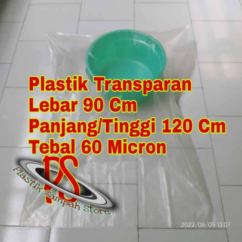 Kantong Plastik Sampah Transparan 90 x 120 Cm , Plastik Sampah Bening 90 x 120 Cm , Kantong Sampah B