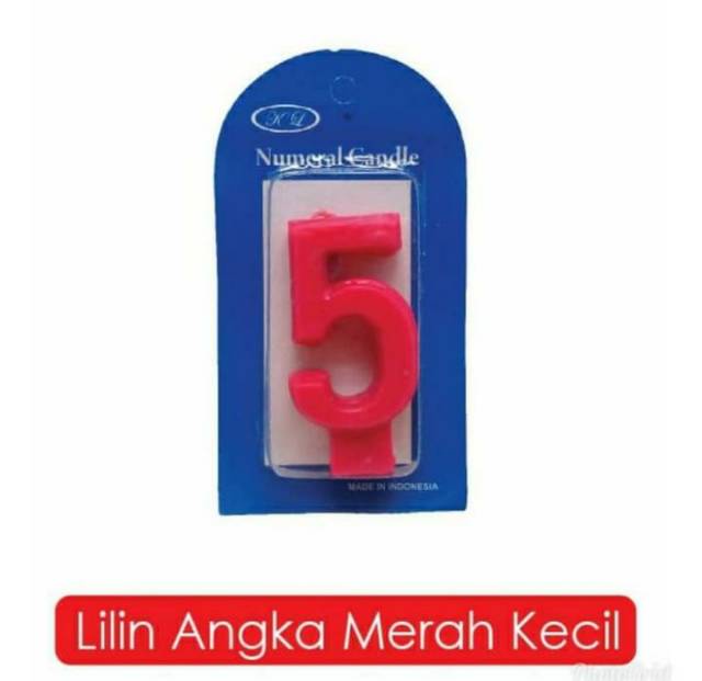 Lilin angka merah kecil