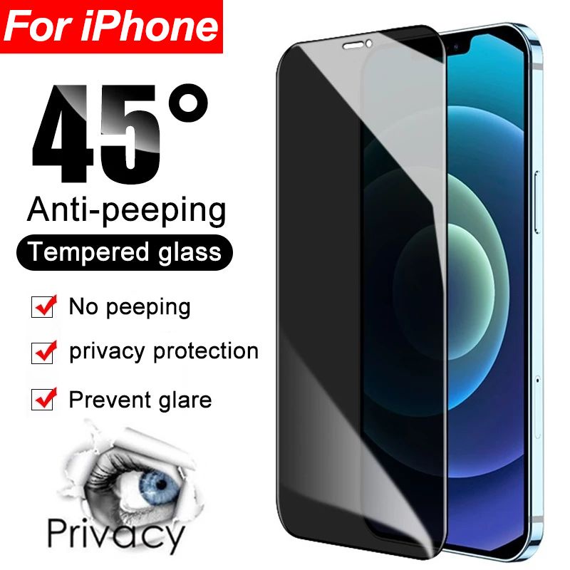 Tempered Glass Anti Spy Iphone X Xr Xs XsMax 11 11Pro Max 12 12Max 12Mini 12Pro Max 13 13 Mini 13 Pro 13 ProMax 14 14 Mini 14 Pro 14 Pro Max 14 Plus