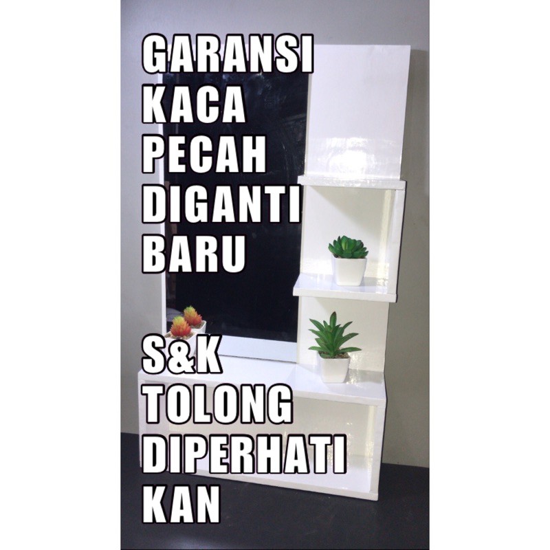 PROMO 1 HARI AJA Meja rias gantung/ kaca rias/ kaca rias makeup/rak makeup kaca/tolet/ tolet rias