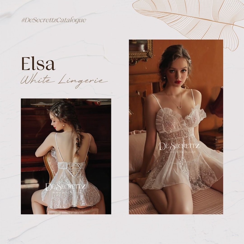 DeSecrettz ELSA Baju Tidur Wanita Dewasa Sexy, Includes Lingerie Sexy and G String