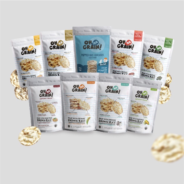 Ohmagrain! Popped Rice Crackers (3 varian apapun)